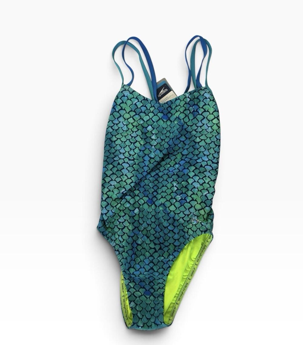 Speedo Women Missy Franklin One Piece Swimsuit Mermaid 4/30 NWT GIFT #NE205